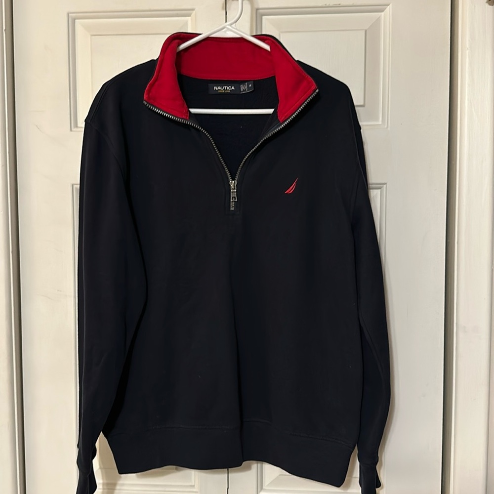 Nautical 1/4 Zip Sweatshirt Medium